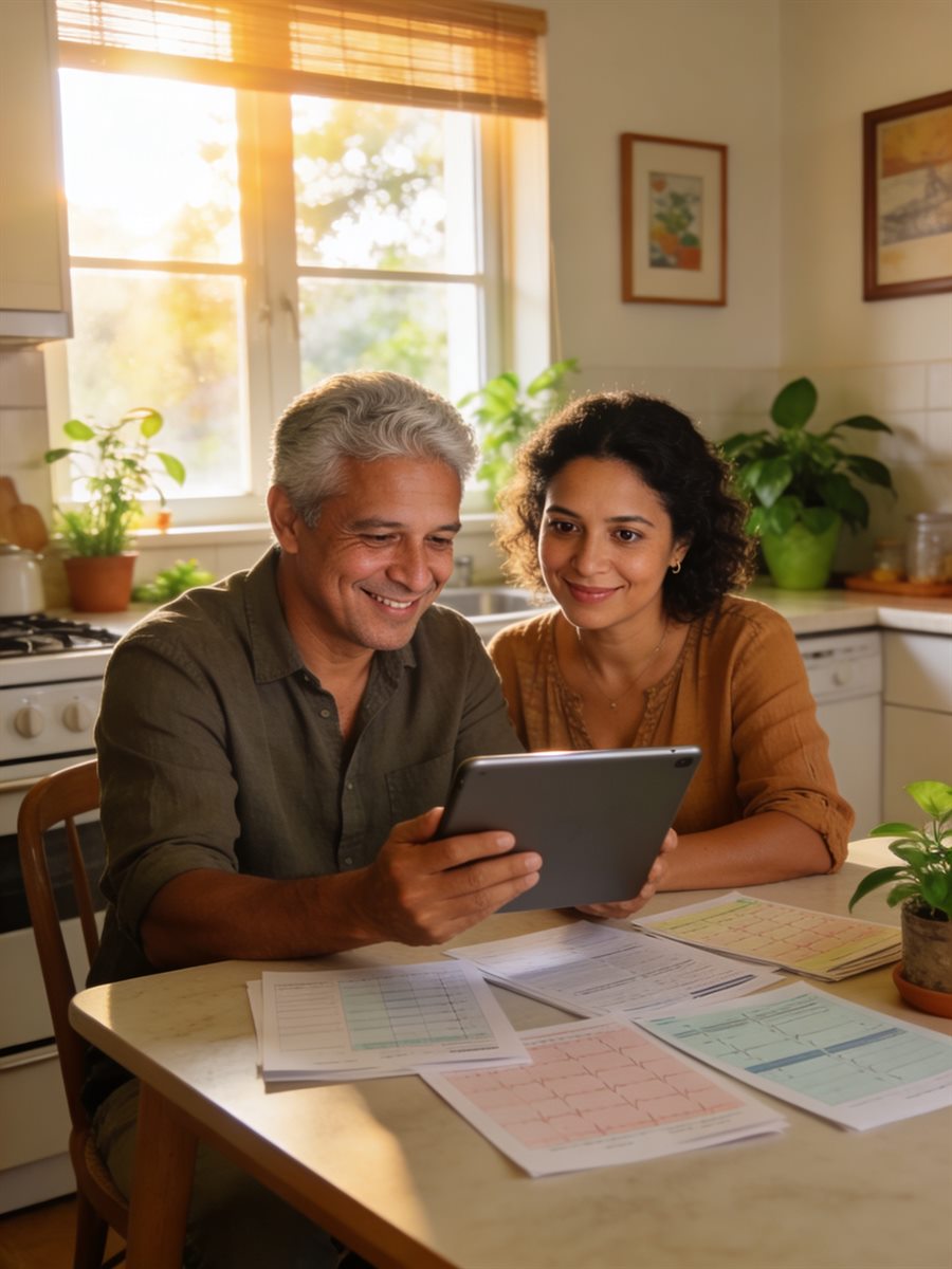 Casal em consulta médica online pela PresençaMed